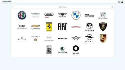 Supported vehicle brands