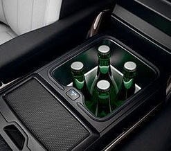 Front centre
  console refrigerator compartment